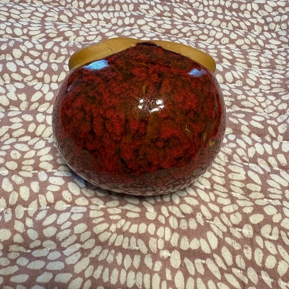 Handcrafted Owl Sculpture in Brown and Tan - Picture 2 of 3